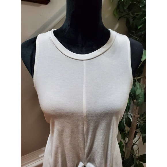 ASTR The Label Modal Blend Tie Knot Split Front High Low Style Tunic Tee Top XS - Picture 4 of 9